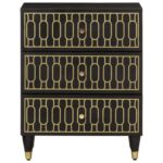 vidaXL Nočný stolík 50x33x60 cm, mangový masív – Obrázok 3