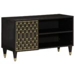 vidaXL TV skrinka 80x31,5x46 cm mangovníkový masív