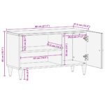 vidaXL TV skrinka 80x31,5x46 cm mangovníkový masív – Obrázok 12