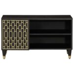vidaXL TV skrinka 80x31,5x46 cm mangovníkový masív – Obrázok 3