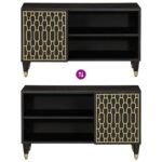vidaXL TV skrinka 80x31,5x46 cm mangovníkový masív – Obrázok 6