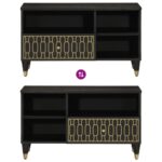 vidaXL TV skrinka 80x33x46 cm, mangový masív – Obrázok 6