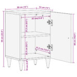 vidaXL Nočný stolík 38x33x58 cm masívne mangovníkové drevo – Obrázok 12