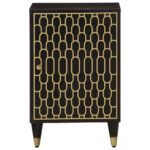 vidaXL Nočný stolík 38x33x58 cm masívne mangovníkové drevo – Obrázok 3