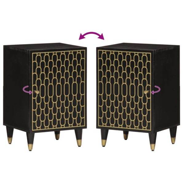 vidaXL Nočný stolík 38x33x58 cm masívne mangovníkové drevo – Obrázok 6