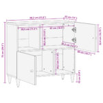 vidaXL Príručná skrinka 80x33x75 cm, mangový masív – Obrázok 12