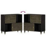 vidaXL Príručná skrinka 80x33x75 cm, mangový masív – Obrázok 6