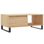 vidaXL Konferenčný stolík dub sonoma 90x50x36,5 cm spracované drevo – Obrázok 2