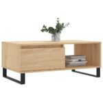 vidaXL Konferenčný stolík dub sonoma 90x50x36,5 cm spracované drevo – Obrázok 3