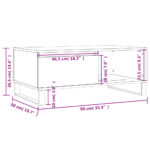 vidaXL Konferenčný stolík dub sonoma 90x50x36,5 cm spracované drevo – Obrázok 12