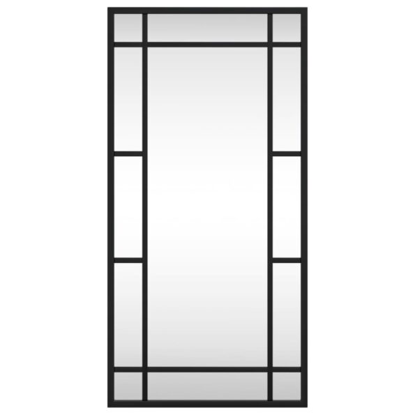 vidaXL Nástenné zrkadlo čierne 30x60 cm obdĺžnikové železné – Obrázok 3