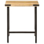 vidaXL Bočný stolík 45x45x50 cm mangovníkový masív a železo – Obrázok 2
