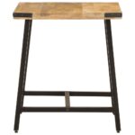 vidaXL Bočný stolík 45x45x50 cm mangovníkový masív a železo – Obrázok 3