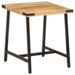 vidaXL Bočný stolík 45x45x50 cm mangovníkový masív a železo – Obrázok 9