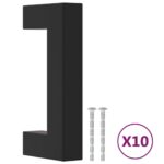 vidaXL Rukoväte na skrinku 10 ks čierna 64 mm nehrdzavejúca oceľ – Obrázok 2