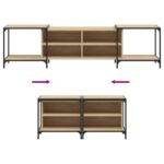 vidaXL TV skrinka dub sonoma 203x37x50 cm kompozitné drevo – Obrázok 7