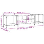 vidaXL TV skrinka dub sonoma 203x37x50 cm kompozitné drevo – Obrázok 10
