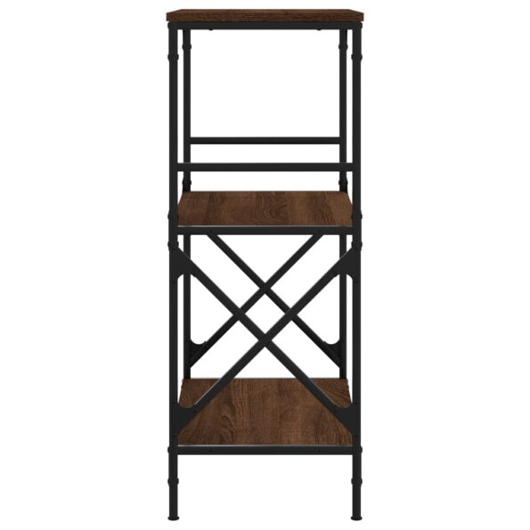 vidaXL Knižnica, 3 police, hnedý dub 59x35x90,5 cm, kompozitné drevo – Obrázok 5