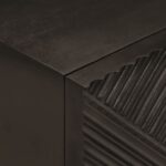 vidaXL Nočný stolík, čierny 40x30x50 cm, mangový masív a železo – Obrázok 6