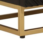 vidaXL Nočný stolík, čierny 40x30x50 cm, mangový masív a železo – Obrázok 8