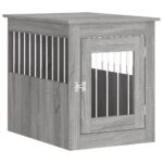 vidaXL Nábytková prepravka pre psa sivá sonoma 55x75x65cm kompoz.drevo – Obrázok 2