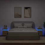 vidaXL Nočné stolíky s LED svetlami 2 ks dub sonoma 35x39x55 cm – Obrázok 4