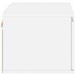 vidaXL Nástenná nočná skrinka s LED osvetlením biela – Obrázok 8