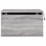 vidaXL Nástenné nočné skrinky s LED osvetlením 2 ks sivé sonoma – Obrázok 8