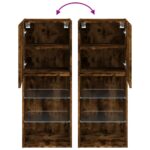 vidaXL TV skrinka s LED svetlami dymový dub 40,5x30x102 cm – Obrázok 12