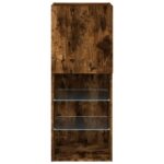 vidaXL TV skrinka s LED svetlami dymový dub 40,5x30x102 cm – Obrázok 9