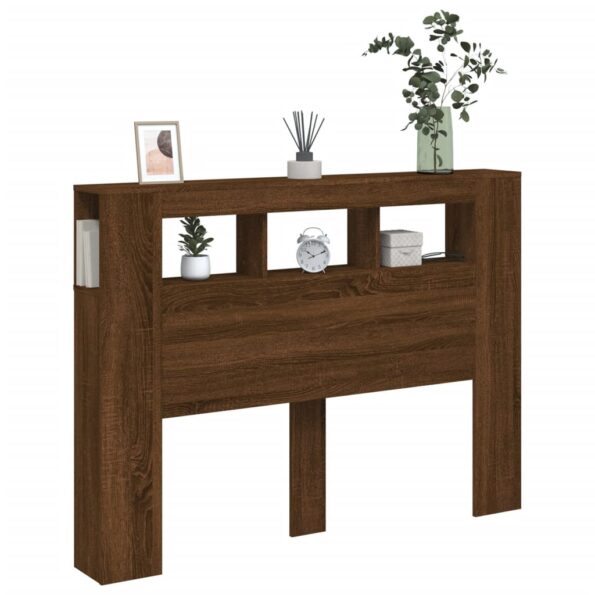 vidaXL Čelo s LED hnedý dub 140x18,5x103,5 cm kompozitné drevo – Obrázok 4