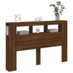 vidaXL Čelo s LED hnedý dub 160x18,5x103,5 cm kompozitné drevo – Obrázok 4