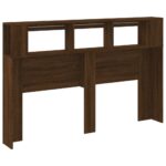 vidaXL Čelo s LED hnedý dub 160x18,5x103,5 cm kompozitné drevo – Obrázok 8