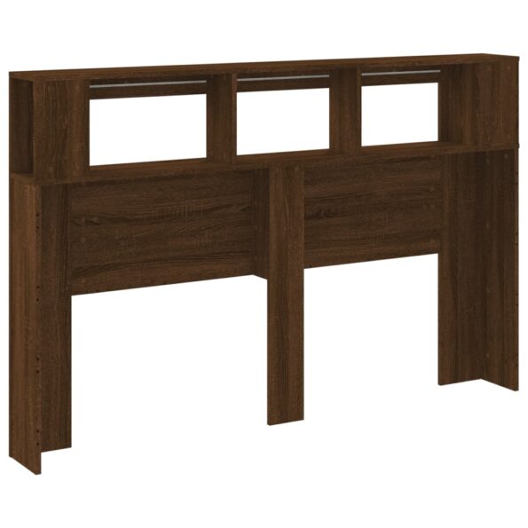 vidaXL Čelo s LED hnedý dub 160x18,5x103,5 cm kompozitné drevo – Obrázok 8