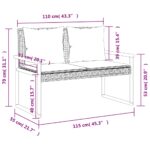 vidaXL Záhradná lavica s vankúšom mix béžovej polyratan akáciové drevo – Obrázok 10