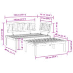 vidaXL Záhradná paletová súprava pohoviek 2 ks masívna akácia – Obrázok 9