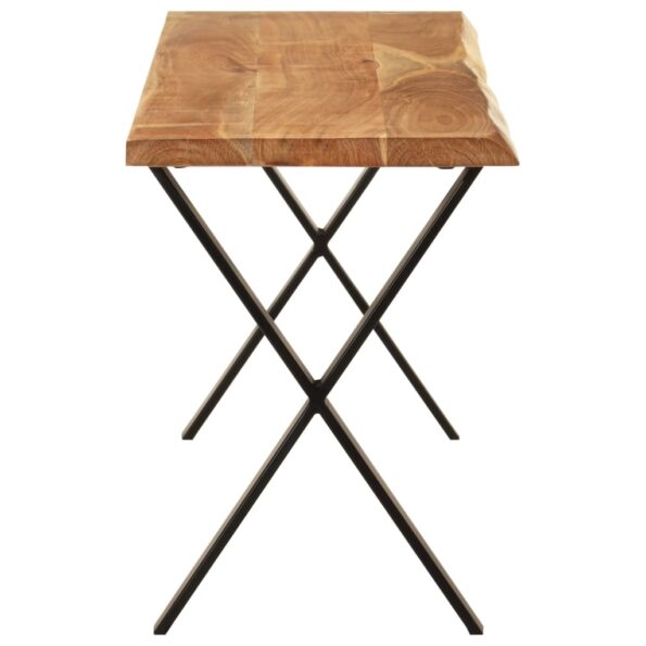 vidaXL Záhradná lavička so živou hranou 105 cm akáciový masív – Obrázok 3