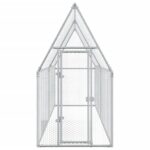 vidaXL Klietka pre kurčatá strieborná 400x100x190 cm pozinkovaná oceľ – Obrázok 4