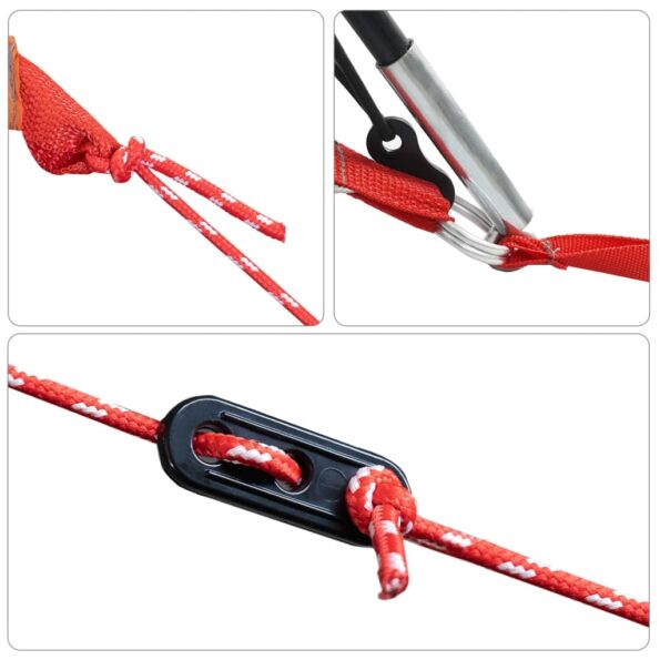 vidaXL Rodinný stan, kupola, 6 osôb, oranžový, vodoodolný – Obrázok 11