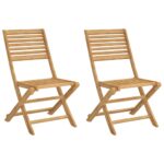 vidaXL Skladacie záhradné stoličky 2 ks 48,5x61,5x87 cm akáciový masív – Obrázok 2