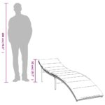 vidaXL Záhradné ležadlo s vankúšom hnedé 55x199x50 cm polyratan – Obrázok 9