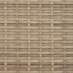 vidaXL Lehátko s vankúšmi béžové polyratan – Obrázok 8