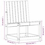 vidaXL Záhradná stolička voskovohnedá 50,5x55x77 cm borovicový masív – Obrázok 9