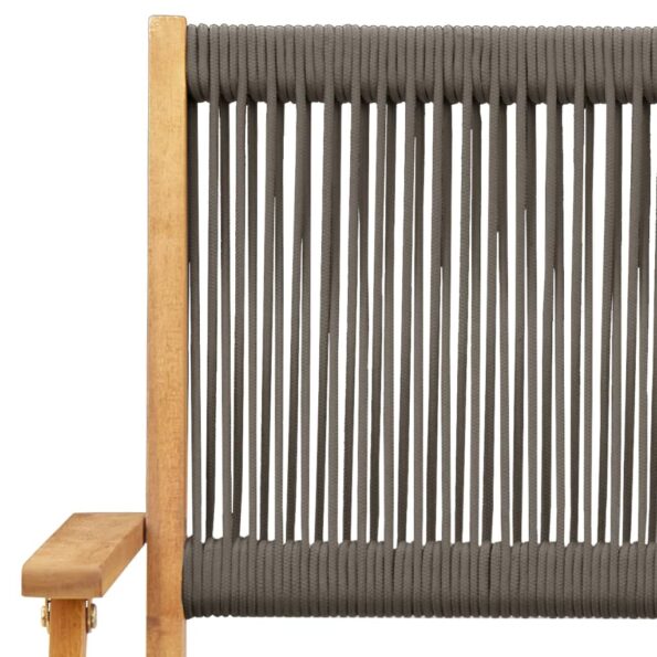 vidaXL Záhradné stoličky 2 ks sivé masívne akáciové drevo polypropylén – Obrázok 9