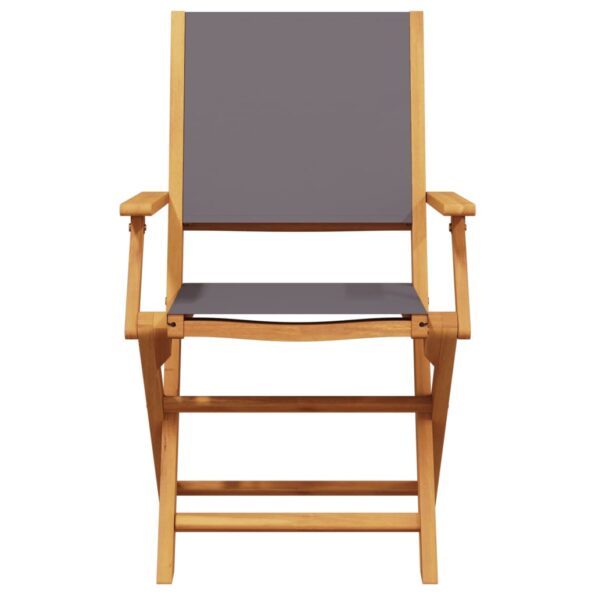 vidaXL Záhradné stoličky 2 ks antracitové akáciový masív polypropylén – Obrázok 5