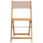 vidaXL Bistro stoličky 2 ks sivohnedé masívne akáciové drevo a látka – Obrázok 5