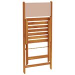 vidaXL Bistro stoličky 2 ks sivohnedé masívne akáciové drevo a látka – Obrázok 8