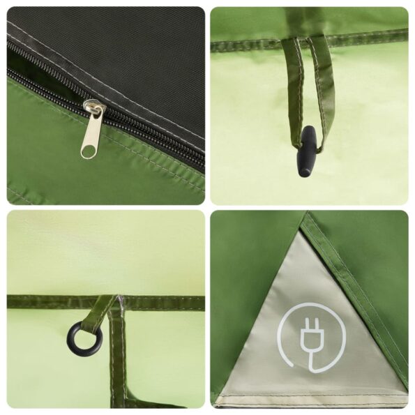 vidaXL Rodinný stan s verandou 9 osôb zelený rýchloupínací – Obrázok 12