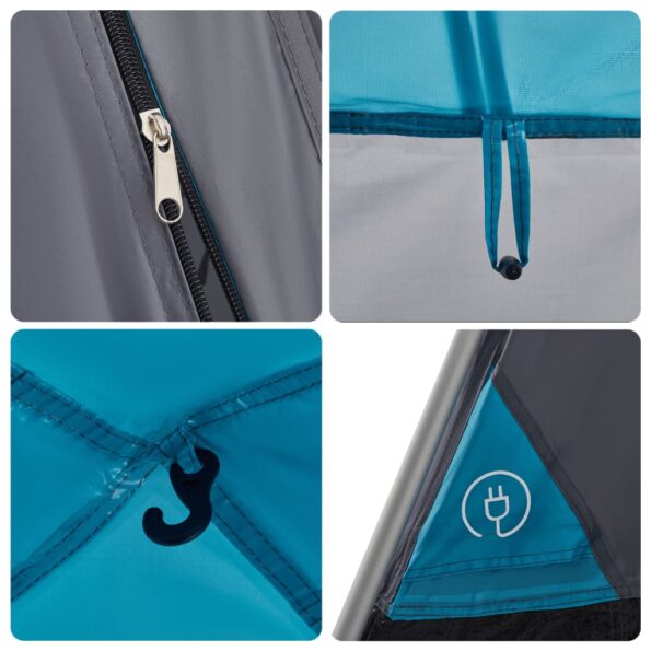 vidaXL Rodinný stan kupola 6 osôb modrý rýchloupínací – Obrázok 12