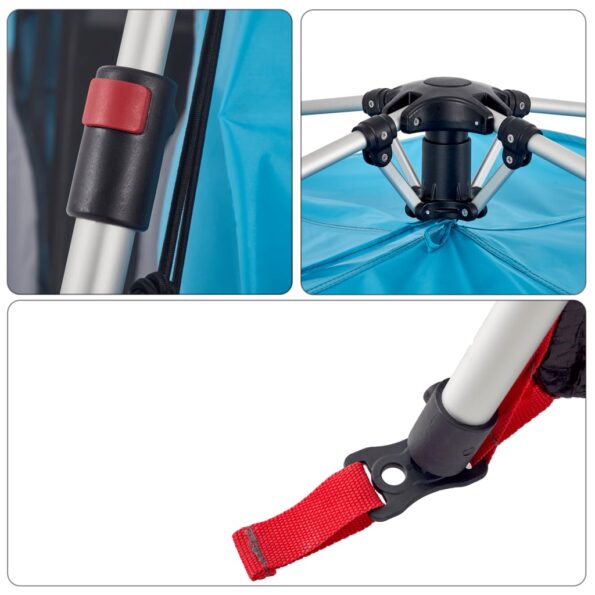 vidaXL Rodinný stan kupola 6 osôb modrý rýchloupínací – Obrázok 11